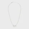 Collana CELINE Monochroms in perle di vetro e ottone con finitura in rodio Collana CELINE Monochroms in perle di vetro e ottone con finitura in rodio