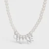 Collana CELINE Monochroms in perle di vetro e ottone con finitura in rodio Collana CELINE Monochroms in perle di vetro e ottone con finitura in rodio