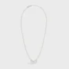 Collana CELINE Monochroms in perle di vetro e ottone con finitura in rodio Collana CELINE Monochroms in perle di vetro e ottone con finitura in rodio