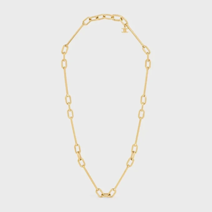 Collana con ciondoli in ottone con finitura dorata Collana con ciondoli in ottone con finitura dorata