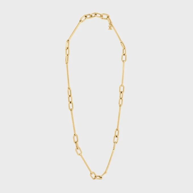 Collana con ciondoli in ottone con finitura dorata Collana con ciondoli in ottone con finitura dorata