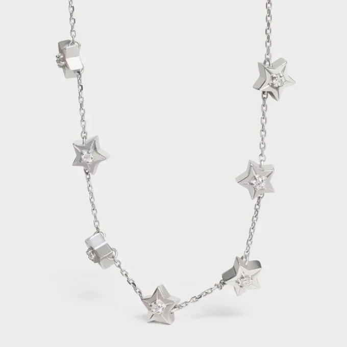 Collana Etoile CELINE Multi Stars in oro bianco e diamanti Collana Etoile CELINE Multi Stars in oro bianco e diamanti