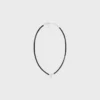 Collana Knot in pelle di vitello e ottone con finitura in rodio Collana Knot in pelle di vitello e ottone con finitura in rodio