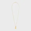 Collana Les Perles CELINE con medaglia in resina perlata e ottone con finitura dorata Collana Les Perles CELINE con medaglia in resina perlata e ottone con finitura dorata