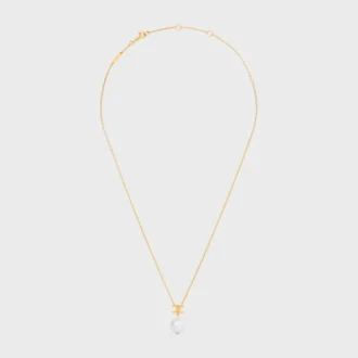 Collana Les Perles CELINE in perle di resina e ottone con finitura dorata
