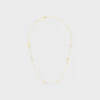 Collana Les Perles CELINE in strass, perle in resina e ottone con finitura dorata Collana Les Perles CELINE in strass, perle in resina e ottone con finitura dorata