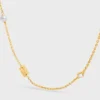 Collana Les Perles CELINE in strass, perle in resina e ottone con finitura dorata Collana Les Perles CELINE in strass, perle in resina e ottone con finitura dorata