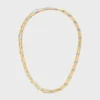 Collana lunga con ciondoli in ottone con finitura in oro e rodio Collana lunga con ciondoli in ottone con finitura in oro e rodio