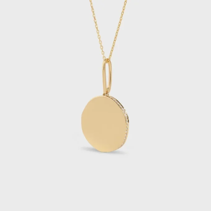 Collana Medaille CELINE Small in oro giallo e diamanti Collana Medaille CELINE Small in oro giallo e diamanti