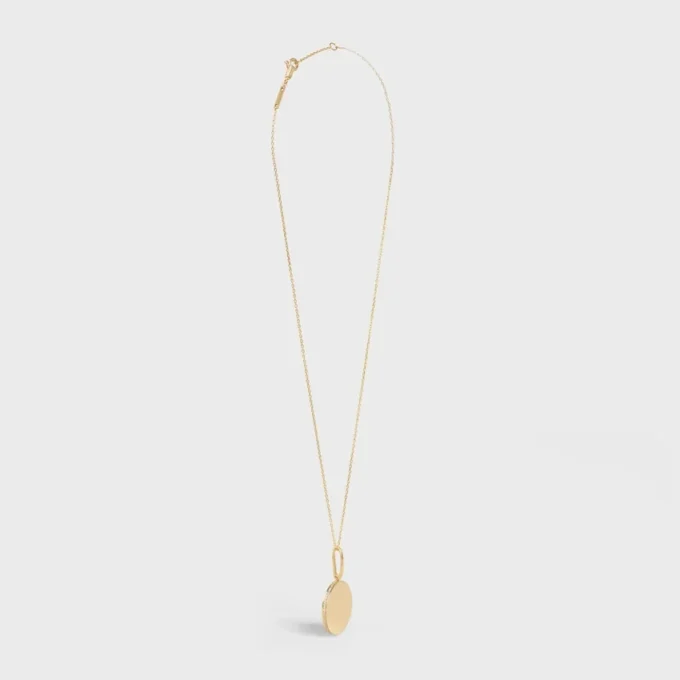 Collana Medaille CELINE Small in oro giallo e diamanti Collana Medaille CELINE Small in oro giallo e diamanti