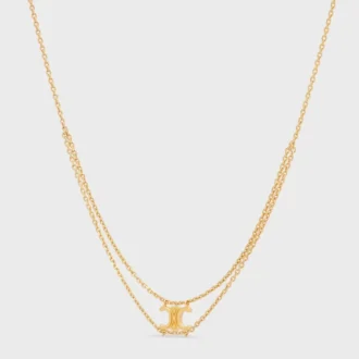 Collana sospesa Triomphe in ottone con finitura dorata