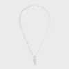 Collana Triomphe Lock in ottone con finitura in rodio