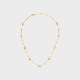 Collana Triomphe Mini Triomphe in ottone con finitura dorata