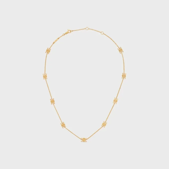 Collana Triomphe Mini Triomphe in ottone con finitura dorata Collana Triomphe Mini Triomphe in ottone con finitura dorata