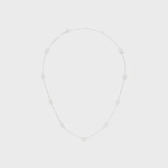Collana Triomphe Mini Triomphe in ottone con finitura in rodio