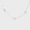 Collana Triomphe Mini Triomphe in ottone con finitura in rodio