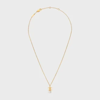 Collana Triomphe Twinkle in strass e ottone con finitura dorata Collana Triomphe Twinkle in strass e ottone con finitura dorata