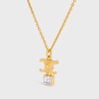 Collana Triomphe Twinkle in strass e ottone con finitura dorata Collana Triomphe Twinkle in strass e ottone con finitura dorata
