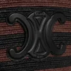 Couffin CELINE Classic Panier in rafia a righe e pelle di vitello