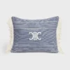 Cuscino Triomphe in cotone a righe