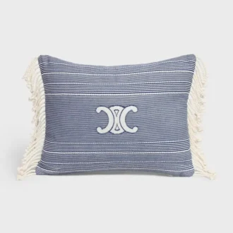 Cuscino Triomphe in cotone a righe