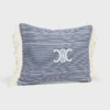 Cuscino Triomphe in cotone a righe