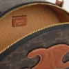 Custodia Half Moon in Triomphe Canvas e pelle di vitello Custodia Half Moon in Triomphe Canvas e pelle di vitello