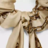 Elastico per capelli con fiocco e catene CELINE in seta