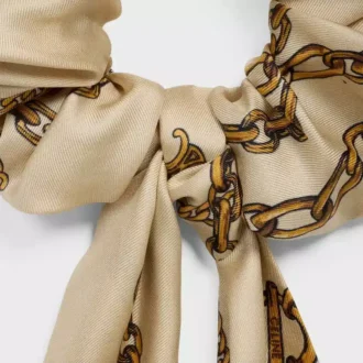 Elastico per capelli con fiocco e catene CELINE in seta