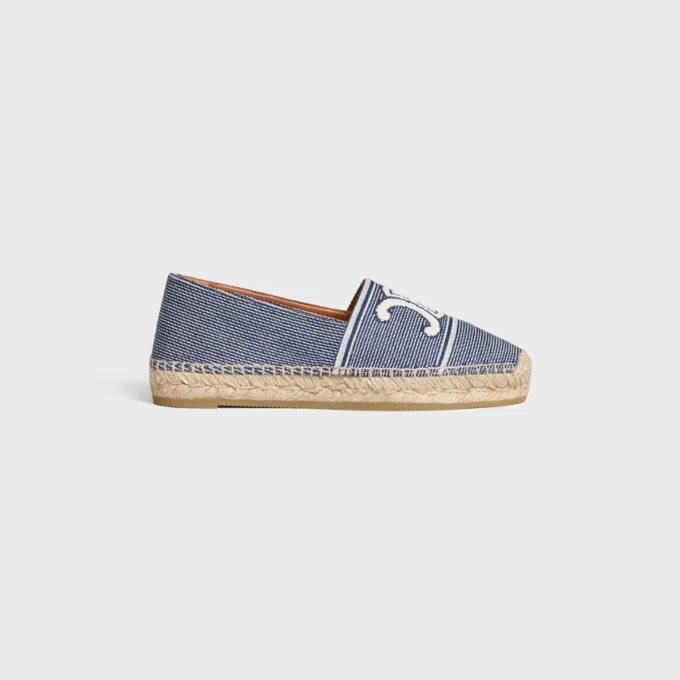 Espadrillas CELINE in tessuto a righe con motivo Triomphe Espadrillas CELINE in tessuto a righe con motivo Triomphe
