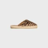 Espadrillas CELINE Mule in pelle di vitello pelosa con stampa leopardata Espadrillas CELINE Mule in pelle di vitello pelosa con stampa leopardata