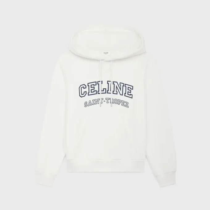 Felpa con cappuccio CELINE in cotone felpato