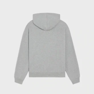 Felpa con cappuccio e zip dal taglio ampio in felpa di cotone