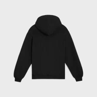 Felpa con cappuccio e zip in felpa di cotone