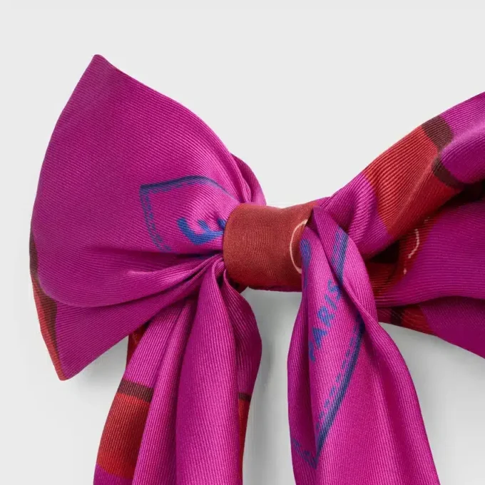 Fermaglio per capelli CELINE Big Ribbon in seta e acciaio Fermaglio per capelli CELINE Big Ribbon in seta e acciaio