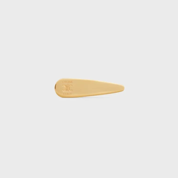 Fermaglio per capelli CELINE in ottone con finitura dorata, acciaio e zama