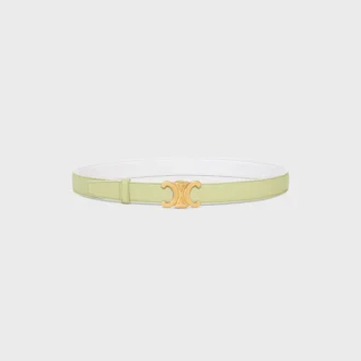 Fibbia Triomphe in metallo e cinturino reversibile da 25 mm in pelle di vitello liscia e martellata