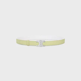 Fibbia Triomphe in metallo e cinturino reversibile da 25 mm in pelle di vitello liscia e martellata Fibbia Triomphe in metallo e cinturino reversibile da 25 mm in pelle di vitello liscia e martellata
