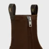 Flow – Stivale con cerniera in pelle di agnello scamosciata elasticizzata Flow – Stivale con cerniera in pelle di agnello scamosciata elasticizzata