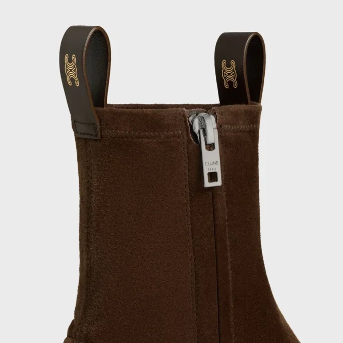 Flow – Stivale con cerniera in pelle di agnello scamosciata elasticizzata Flow – Stivale con cerniera in pelle di agnello scamosciata elasticizzata