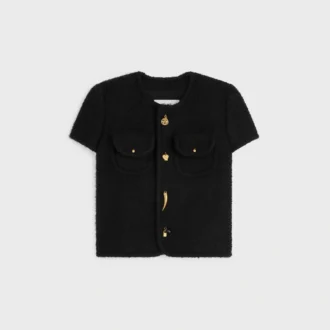 Giacca a maniche corte in cashmere e lana Natta