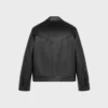 Giacca blouson ampia in morbida pelle di agnello Giacca blouson ampia in morbida pelle di agnello