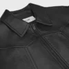 Giacca blouson ampia in morbida pelle di agnello Giacca blouson ampia in morbida pelle di agnello