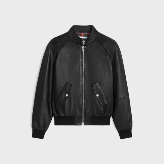Giacca blouson con zip in morbida pelle di agnello Giacca blouson con zip in morbida pelle di agnello