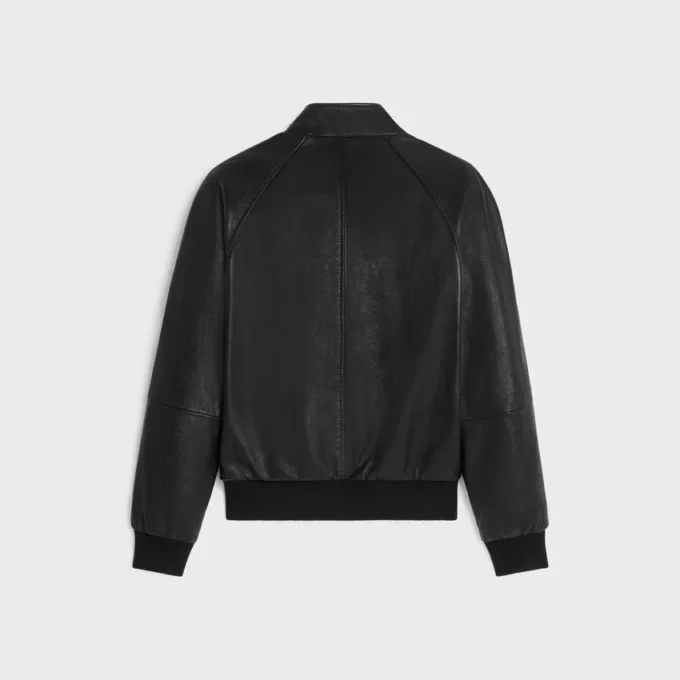 Giacca blouson con zip in morbida pelle di agnello Giacca blouson con zip in morbida pelle di agnello