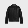 Giacca blouson dal taglio dritto in pelle di agnello cerata Giacca blouson dal taglio dritto in pelle di agnello cerata
