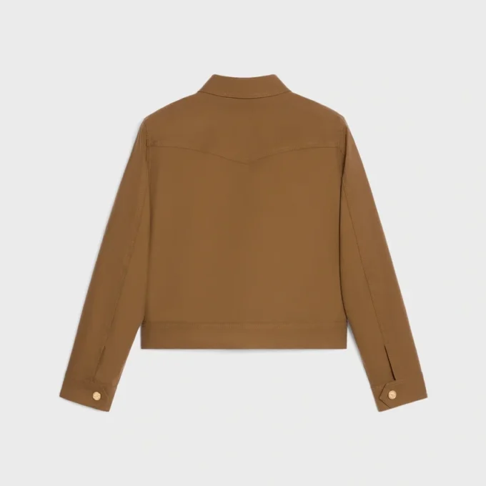 Giacca blouson western in twill di cotone