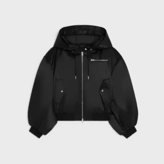 Giacca bomber in raso di cotone