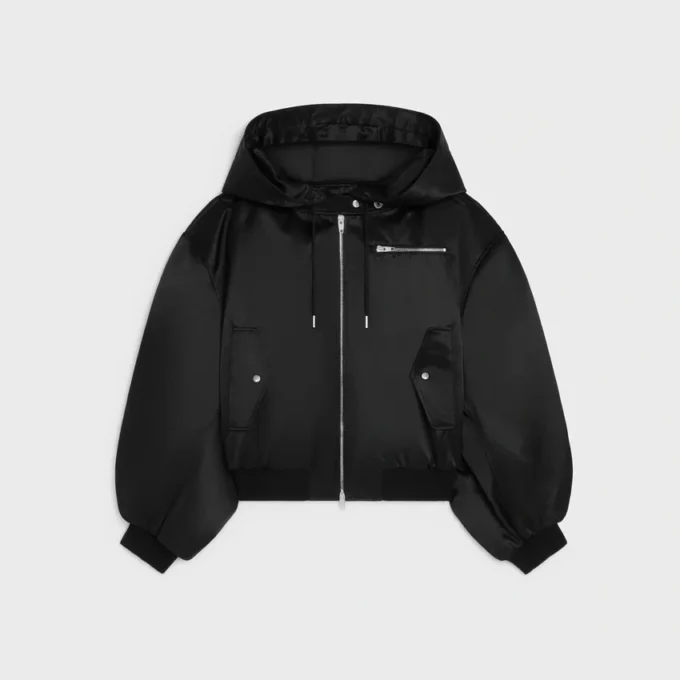 Giacca bomber in raso di cotone
