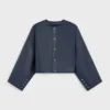 Giacca cardigan in pelle di agnello Giacca cardigan in pelle di agnello